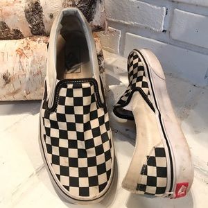 Vans Checkered Slip-ons Size W9 M7.5